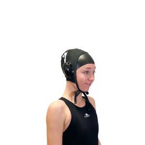 Black TURBO Standard Water Polo Cap Set with 3 Numbers Caps TURBO 