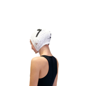 Turbo Standard Water Polo Cap Set with 3 Numbers - White Caps TURBO