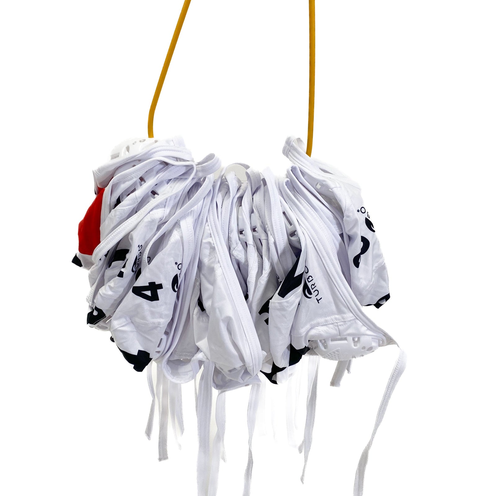 Turbo Standard Water Polo Cap Set with 3 Numbers - White Caps TURBO