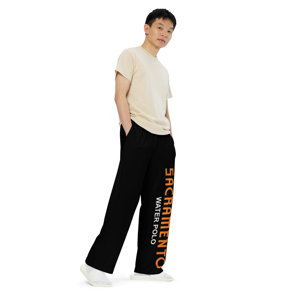 SAC Polo Unisex Wide leg pants_ Black KAP7 International