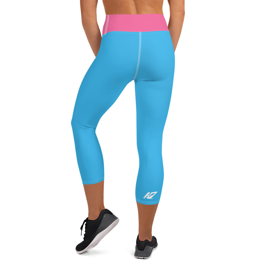 CDM Baby Blue Capris With Pink Waist KAP7 International