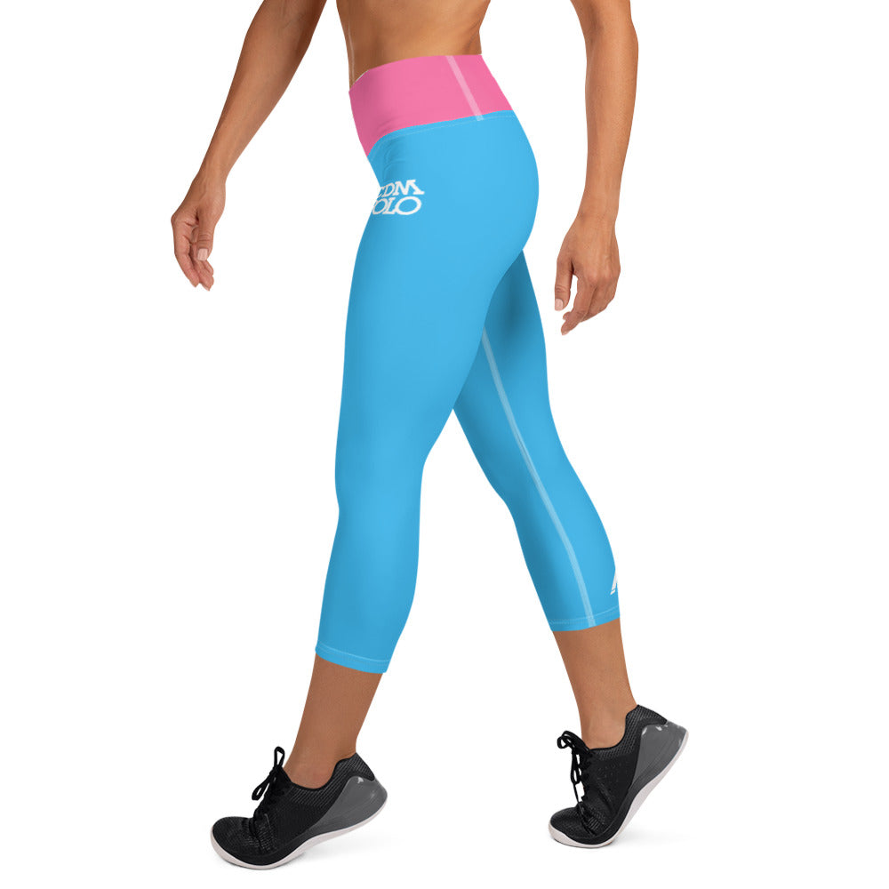 CDM Baby Blue Capris With Pink Waist KAP7 International XS