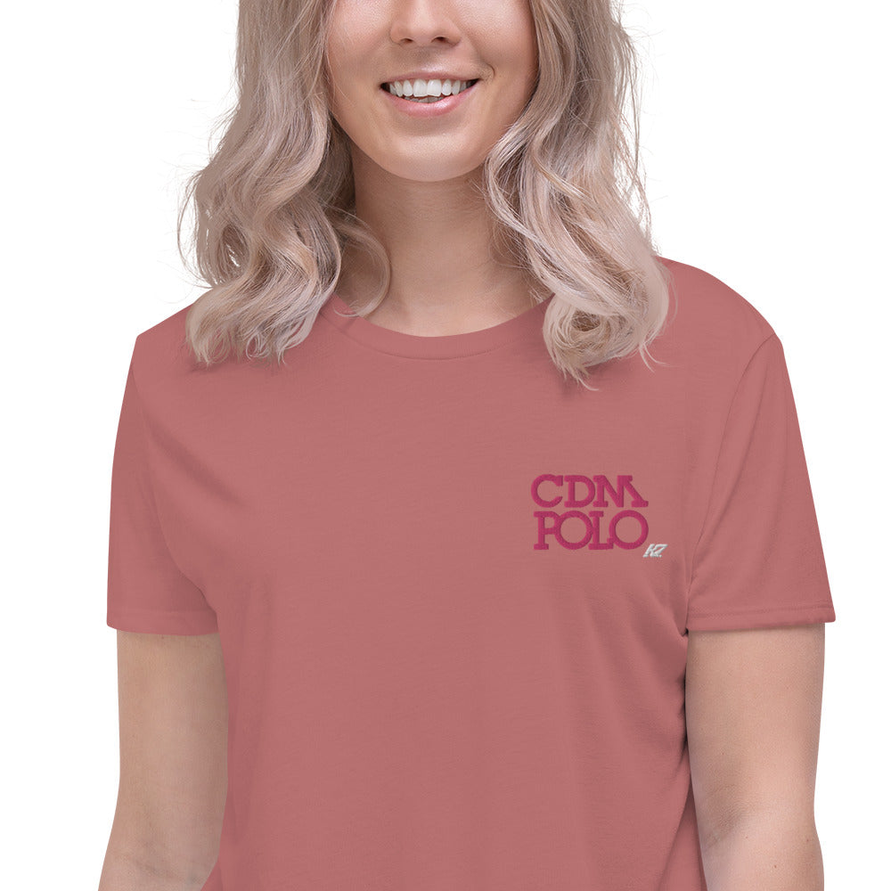 CDM Crop Top with Pink Logo KAP7 International Mauve S