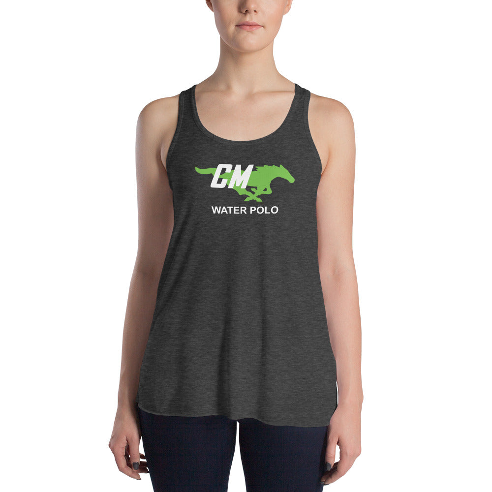 Costa Mesa HS Ladies Flowy Racerback Tanks KAP7 International Dark Grey Heather S