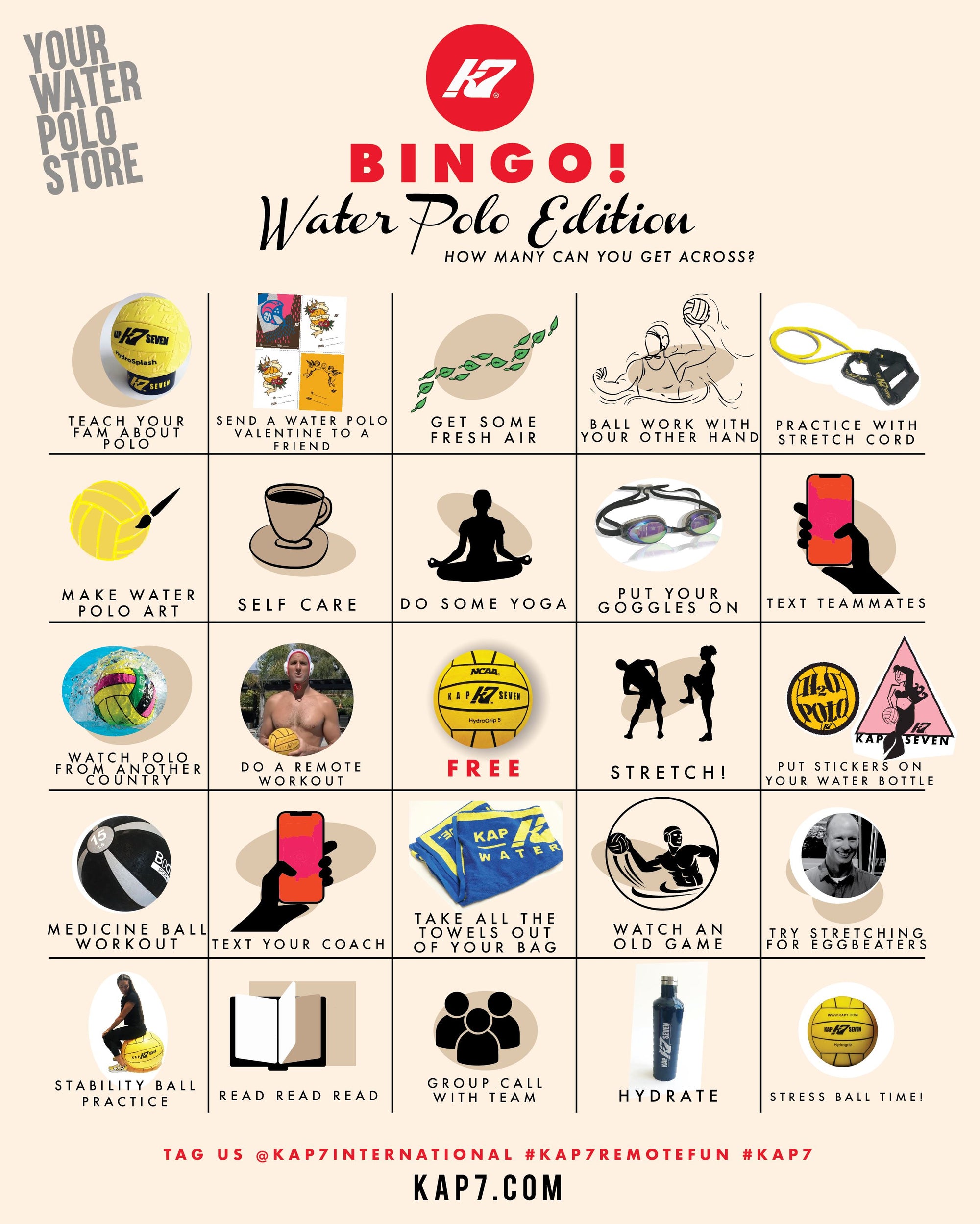 Water Polo Bingo!