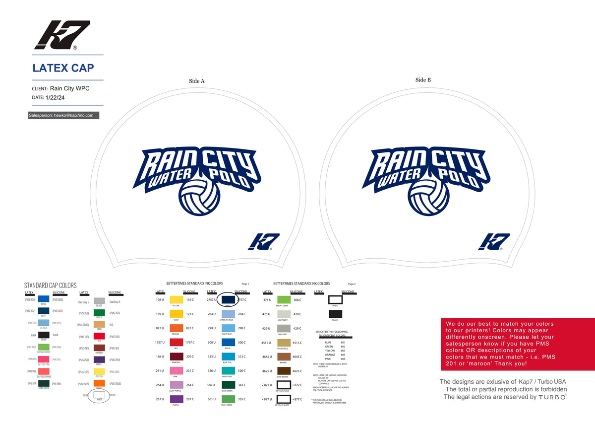 Rain City WPC - TEAM STORE - Latex Caps