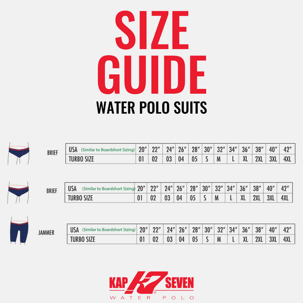 Men's Water Polo Classic Brief Navy - KAP7 International