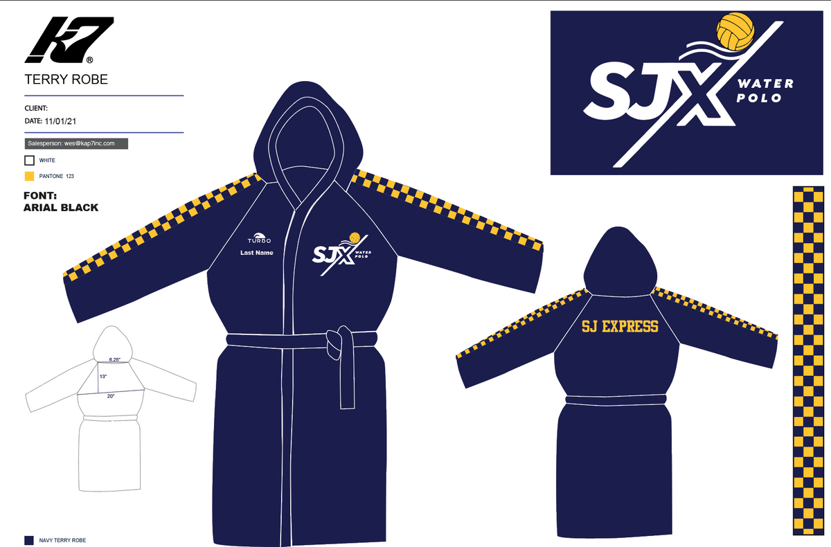 San Jose Express Terry Robe (made to order)