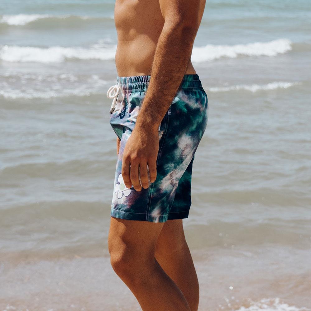 Men's Beach Shorts Galaxy Flower