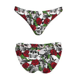 Turbo Women's Bikini Bottom Mare Skull And Roses