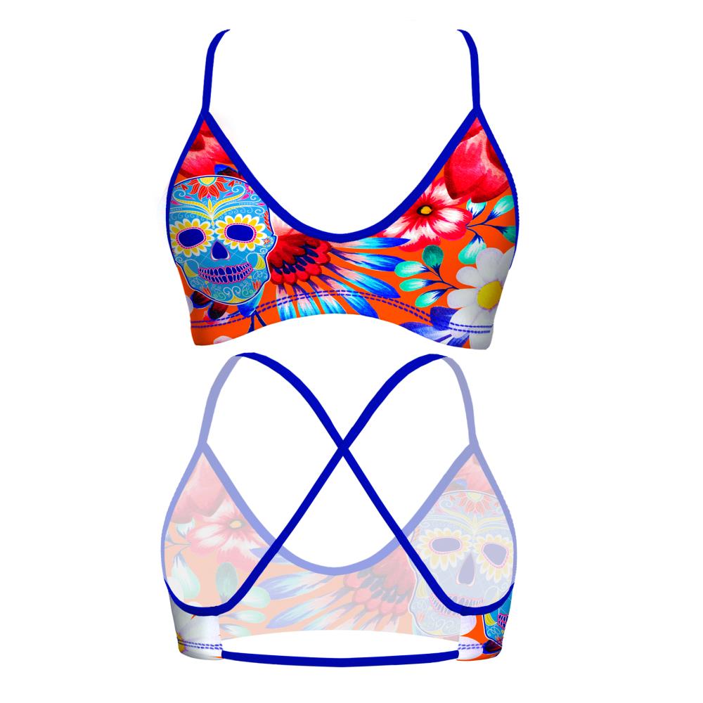 Turbo Women's Bikini Top Mare Fresh Skull