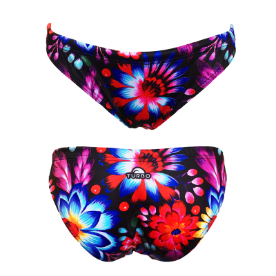 Turbo Women's Bikini Bottom Mare Black Flower