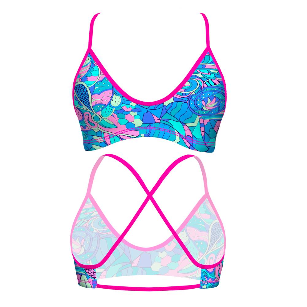 Turbo Women's Bikini Top Mare Sixties Mosaic