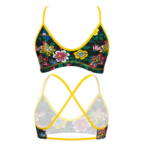 Turbo Women's Bikini Top Mare Flowers And Tigers