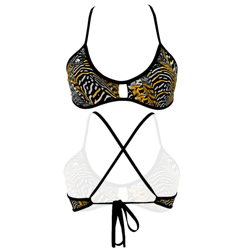 Turbo Women's Bikini Top Active Color Zebra