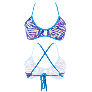 Turbo Women's Bikini Top Active Lilac Animal