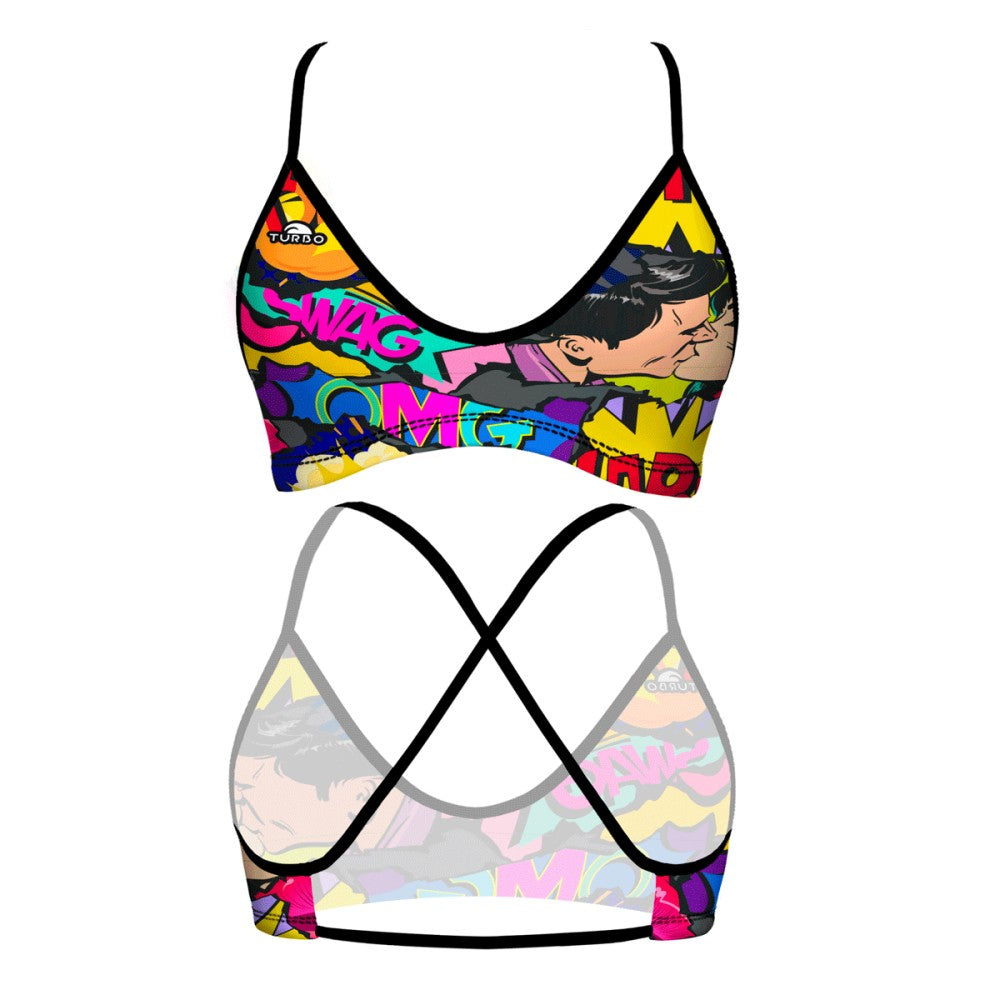 Turbo Women's Bikini Top Mare Comic Newspaper