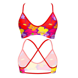 Turbo Women's Bikini Top Mare Blomster