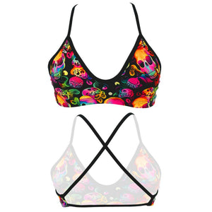Turbo Women's Bikini Top Mare Laser Skull