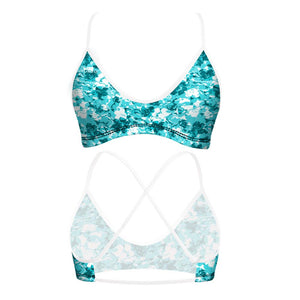 Turbo Women's Bikini Top Mare Aqua Lace