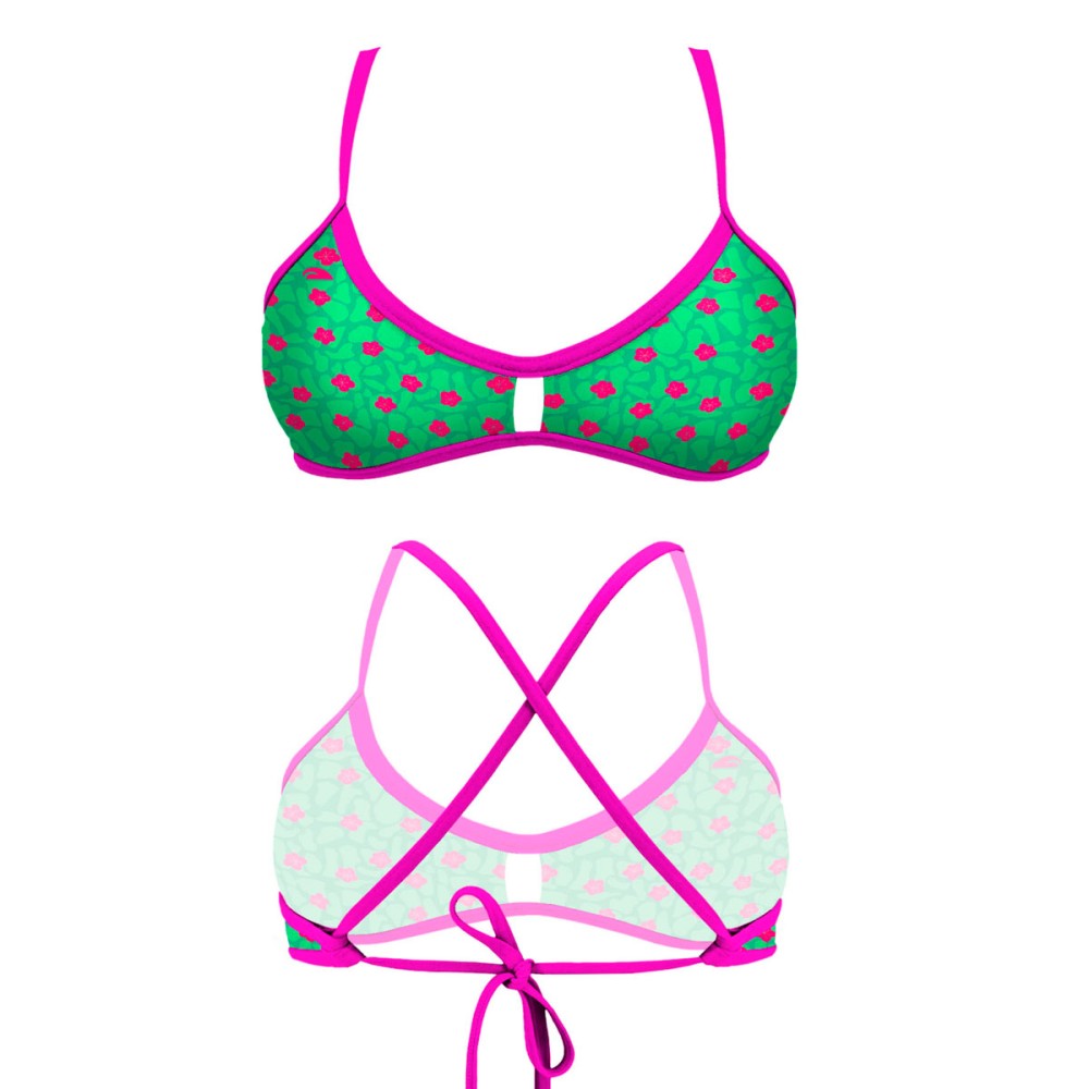 Turbo Women's Bikini Top Active Pinky Flower