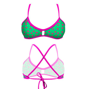 Turbo Women's Bikini Top Active Pinky Flower