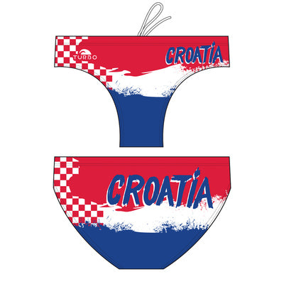 Turbo Men's Water Polo Brief- Croatia