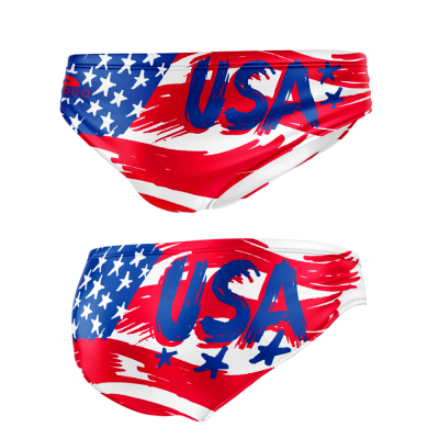Turbo Men's Water Polo Brief- United States Flag