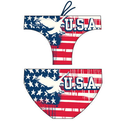Turbo Men's Water Polo Brief- USA Eagle