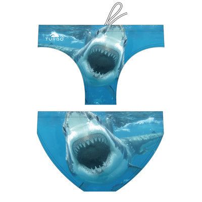 Turbo Men's Water Polo Brief- Shark Animal Print