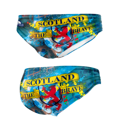 Turbo Men's Water Polo Brief- Scotland The Brave