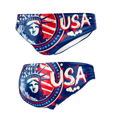 Turbo Men's Water Polo Brief- USA Liberty