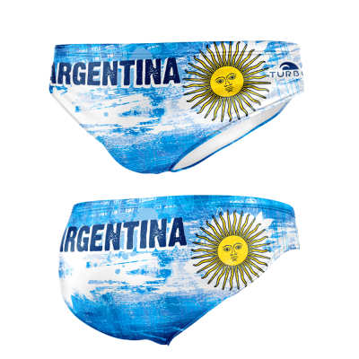 Turbo Men's Water Polo Brief- Argentina Sun