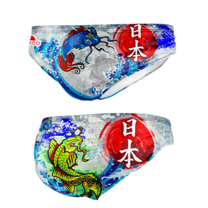 Turbo Men's Water Polo Brief- Japanese Koi