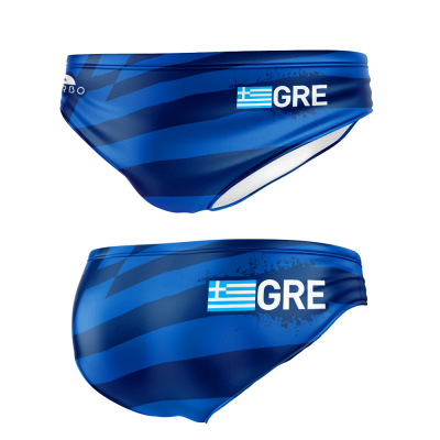 Turbo Men's Water Polo Brief- Greece 2016 National Team Suit Throwback