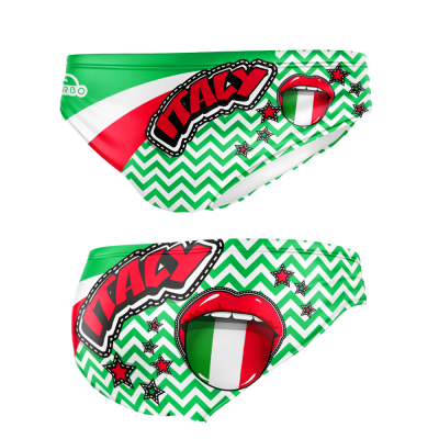 Turbo Men's Water Polo Brief- Italy Mouth