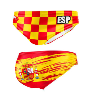 Turbo Men's Water Polo Brief- Spain Checkers