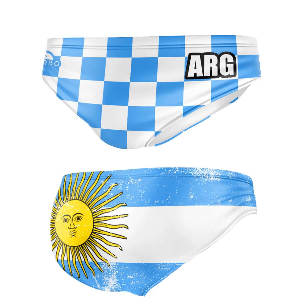Turbo Men's Water Polo Brief- Argentina Sun