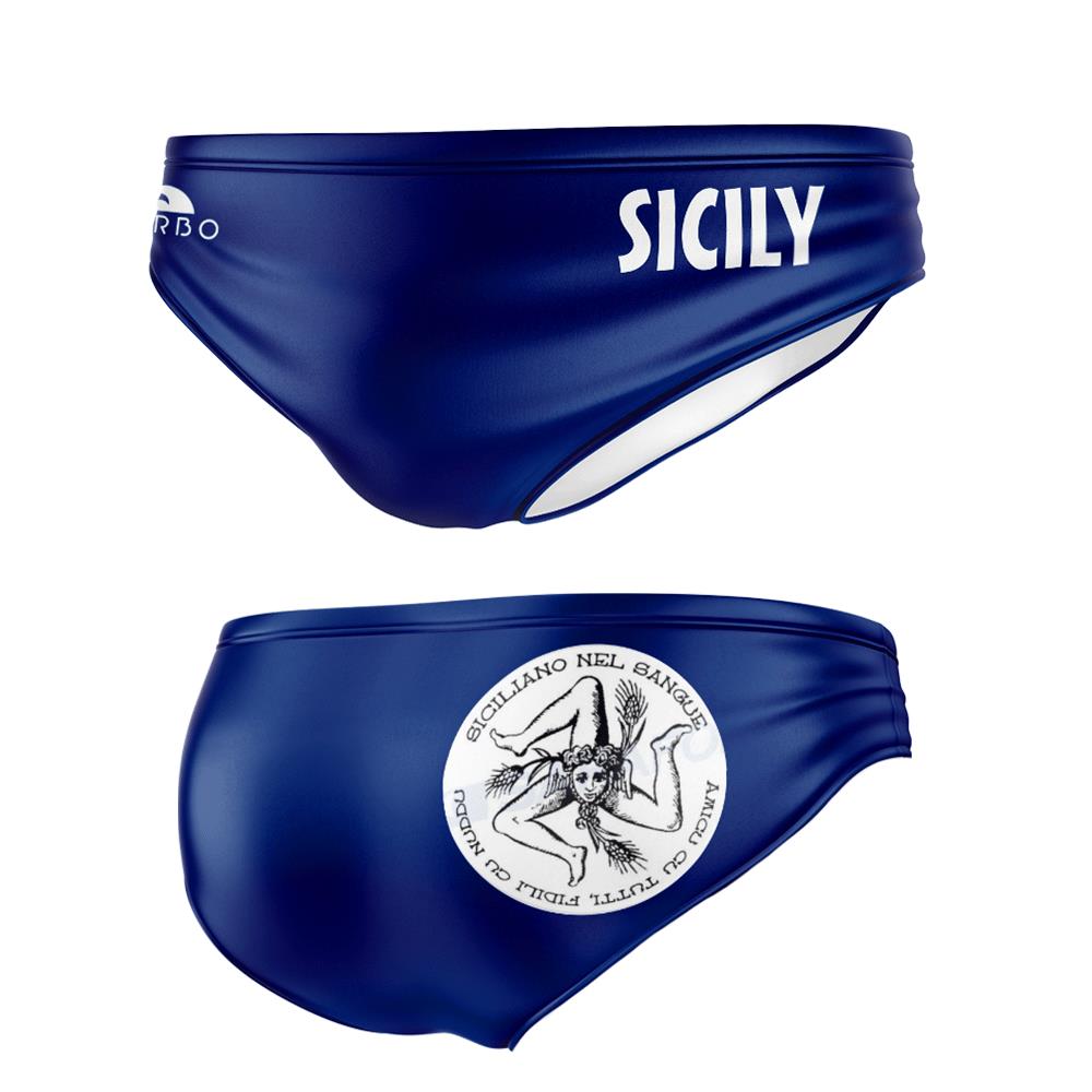 Turbo Men's Water Polo Brief- Sicily