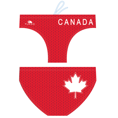 Turbo Men's Water Polo Brief- Canadian Maple Leaf