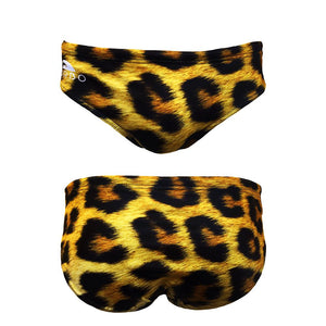 Turbo Men's Water Polo Brief- Leopard Print