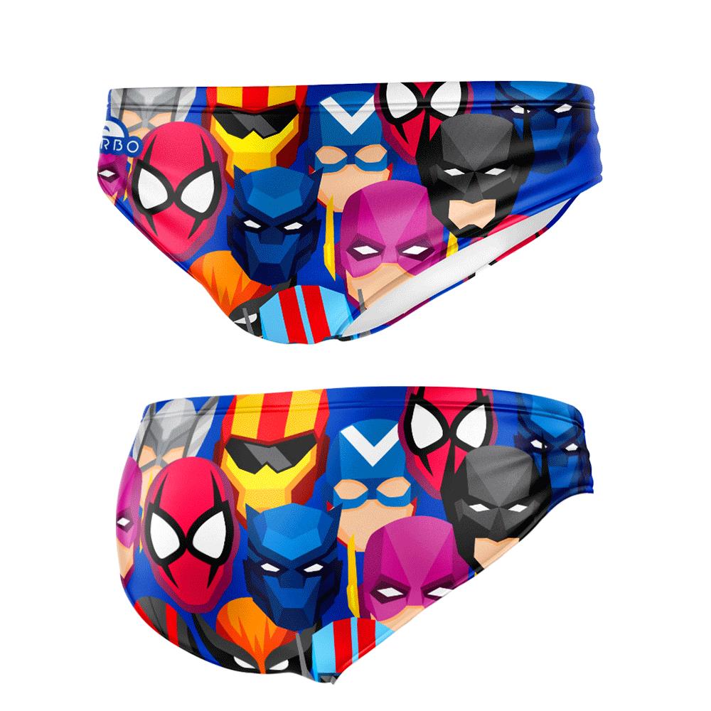Turbo Men's Water Polo Brief- Super Hero