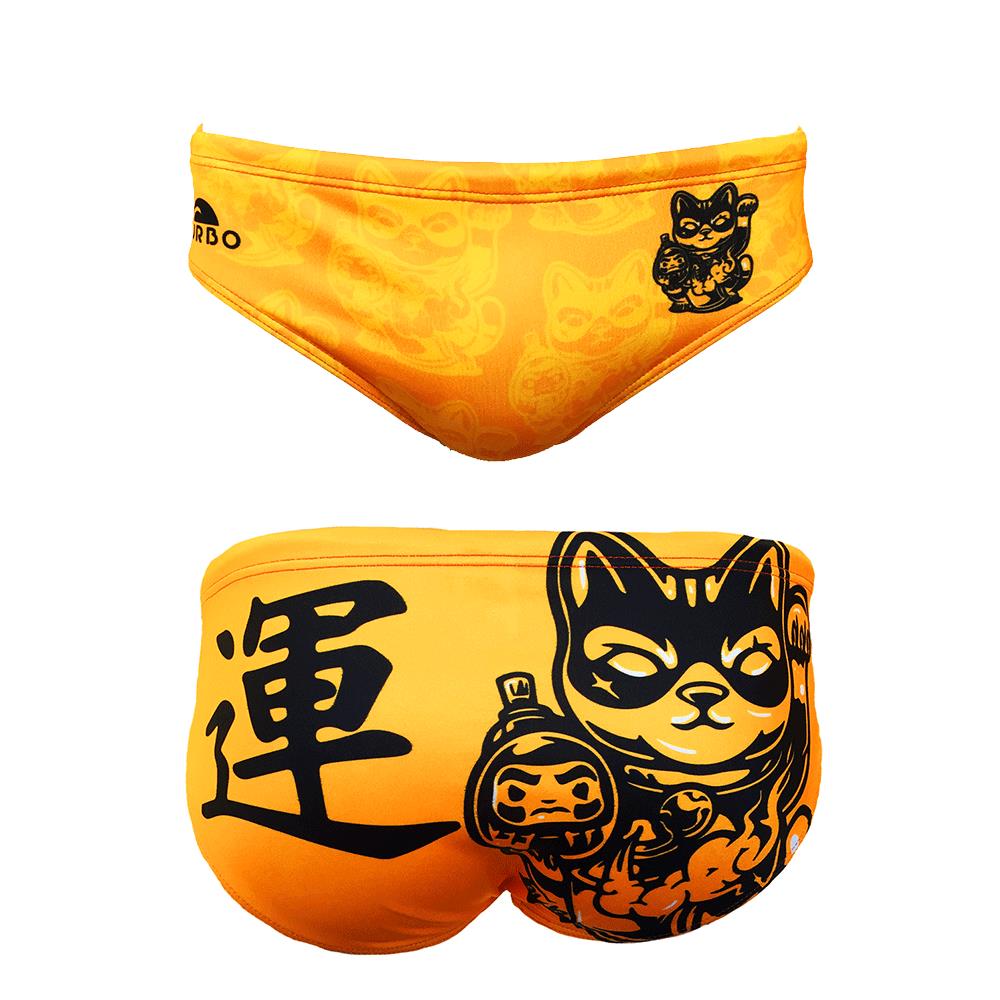 Turbo Men's Water Polo Brief- Lucky Cat