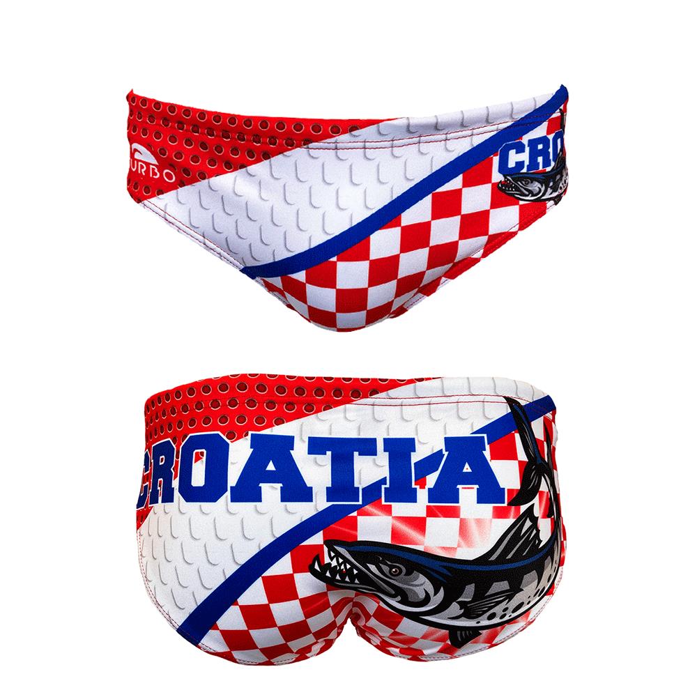 Turbo Men's Water Polo Brief- Croatia Barracuda