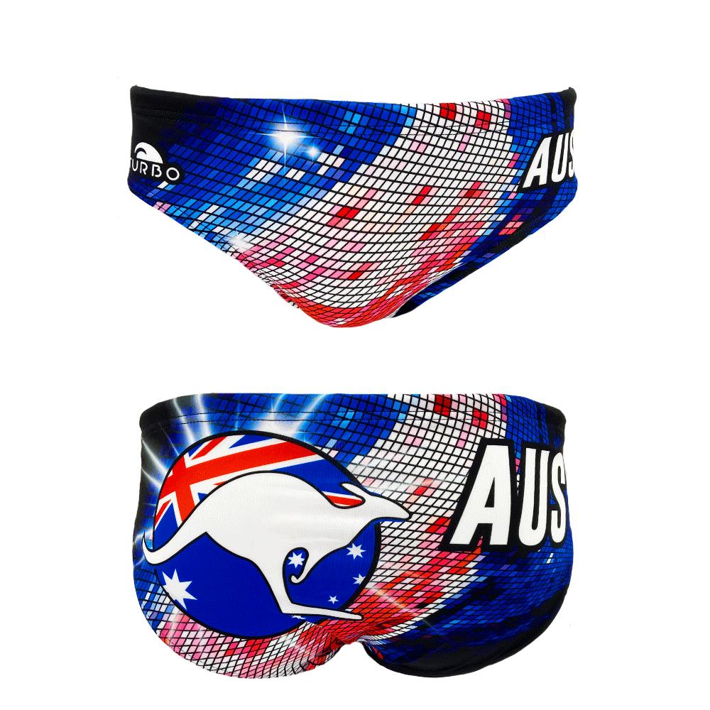 Turbo Men's Water Polo Brief- Australian Kangaroo