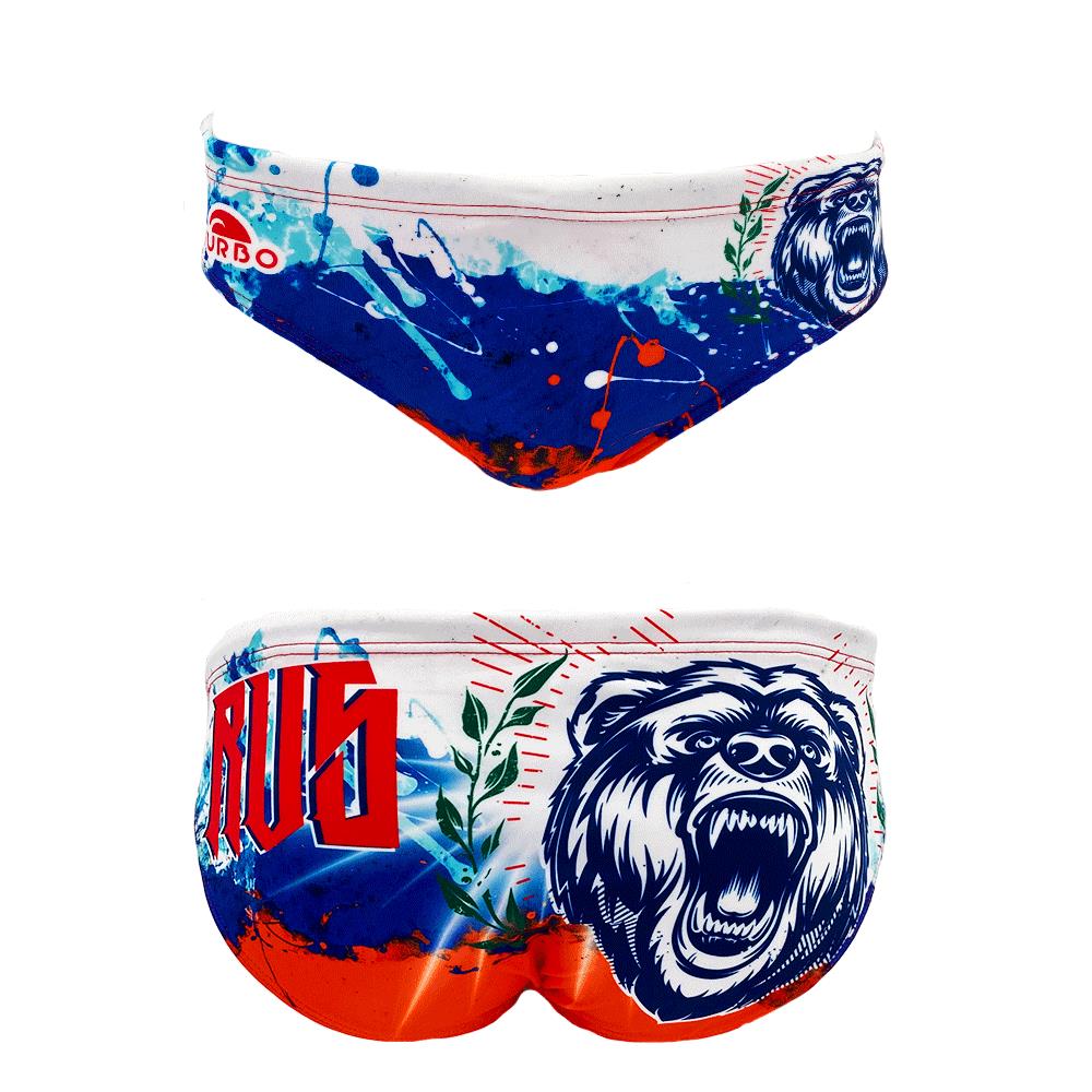Turbo Men's Water Polo Brief- Russian Bear