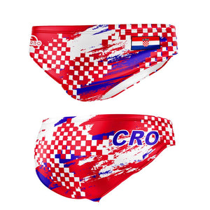 Turbo Men's Water Polo Brief- Croatia 2022 National Team Suit Throwback