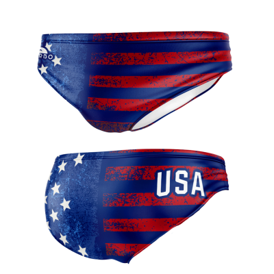 Turbo Men's Water Polo Brief- USA Blue