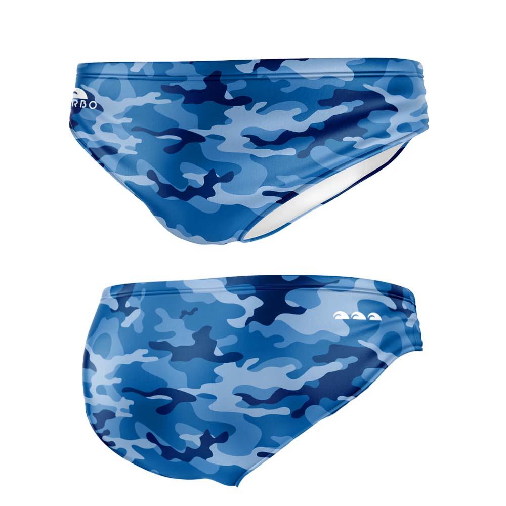Turbo Men's Water Polo Brief- Blue Camo