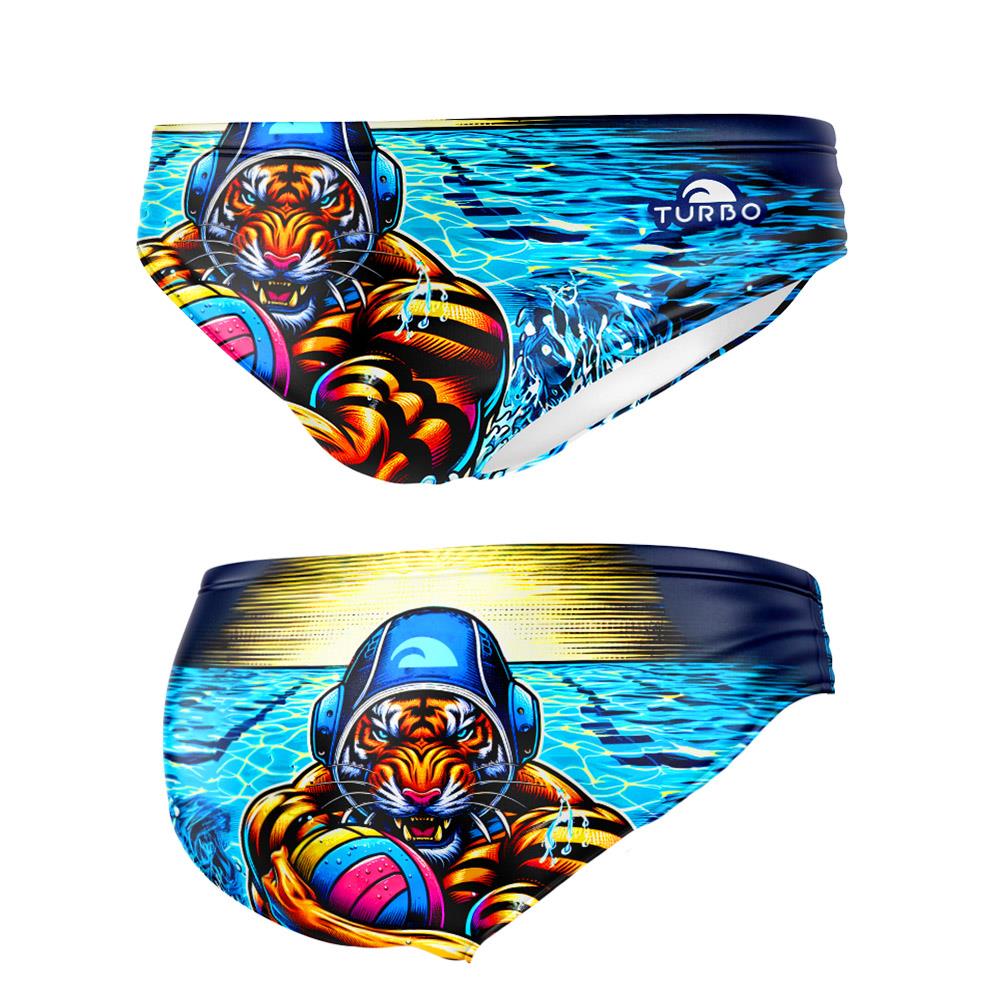 Turbo Men's Water Polo Brief- Tiger Ball